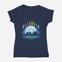 Digital Moon-Womens-V-Neck-Tee-Vallina84