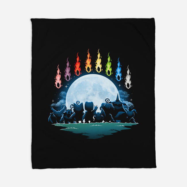 Digital Moon-None-Fleece-Blanket-Vallina84