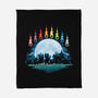 Digital Moon-None-Fleece-Blanket-Vallina84