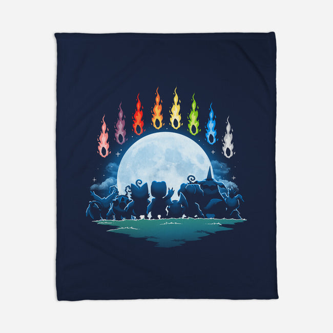 Digital Moon-None-Fleece-Blanket-Vallina84