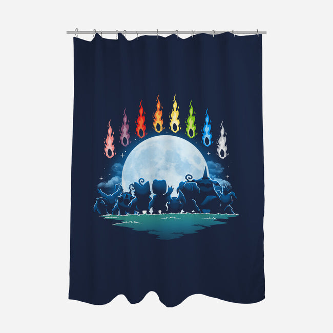 Digital Moon-None-Polyester-Shower Curtain-Vallina84