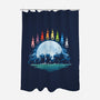 Digital Moon-None-Polyester-Shower Curtain-Vallina84