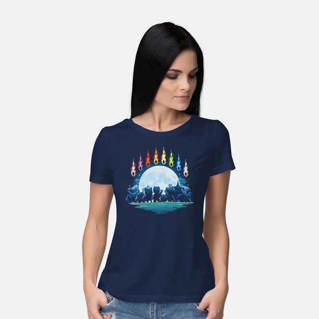 Digital Moon-Womens-Basic-Tee-Vallina84
