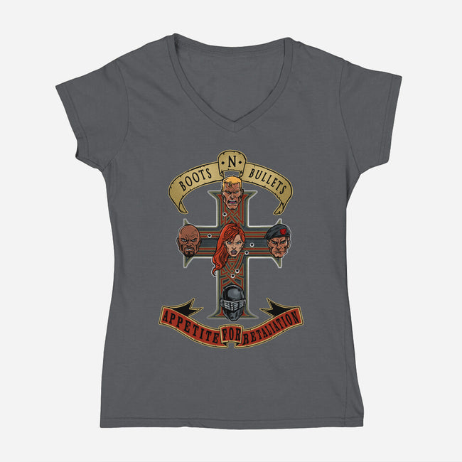 Boots N Bullets-Womens-V-Neck-Tee-AndreusD