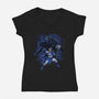 Doom And Panther Shadow-Womens-V-Neck-Tee-Astrobot Invention