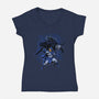 Doom And Panther Shadow-Womens-V-Neck-Tee-Astrobot Invention
