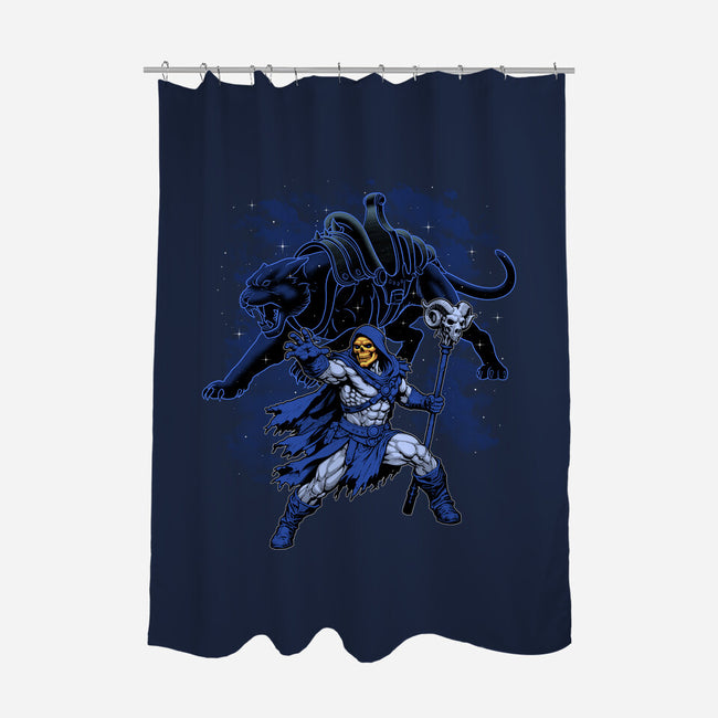 Doom And Panther Shadow-None-Polyester-Shower Curtain-Astrobot Invention