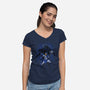 Doom And Panther Shadow-Womens-V-Neck-Tee-Astrobot Invention