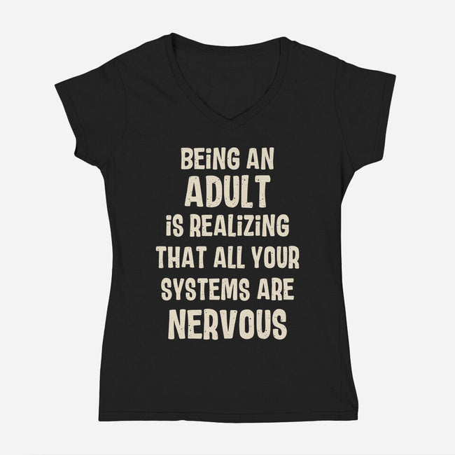 Systems Are Nervous-Womens-V-Neck-Tee-turborat14