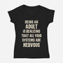 Systems Are Nervous-Womens-V-Neck-Tee-turborat14