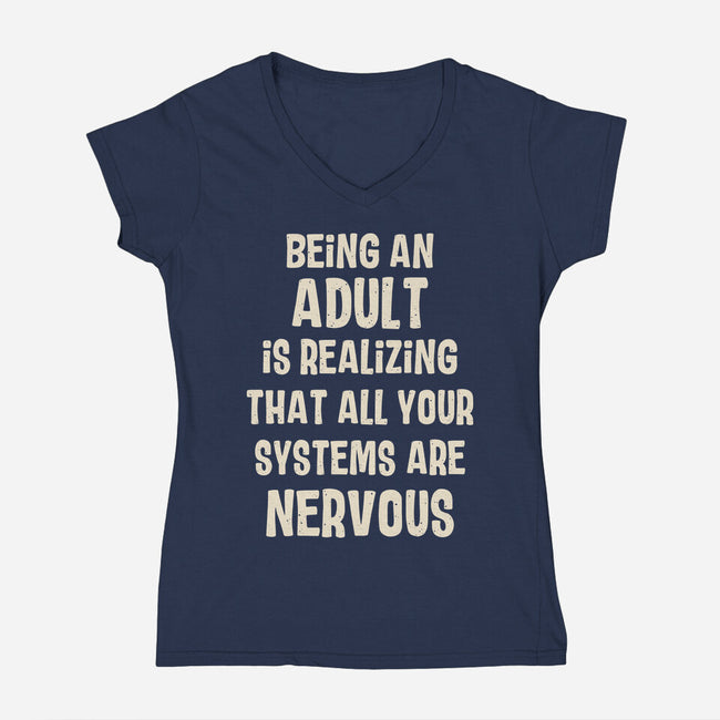 Systems Are Nervous-Womens-V-Neck-Tee-turborat14