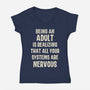 Systems Are Nervous-Womens-V-Neck-Tee-turborat14