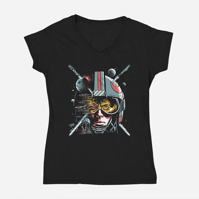 Pilot Luke-Womens-V-Neck-Tee-zascanauta
