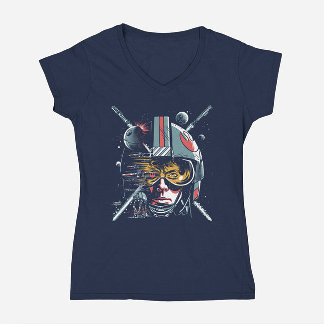 Pilot Luke-Womens-V-Neck-Tee-zascanauta