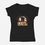 The Fellowship Of The Pirates-Womens-V-Neck-Tee-zascanauta