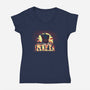 The Fellowship Of The Pirates-Womens-V-Neck-Tee-zascanauta