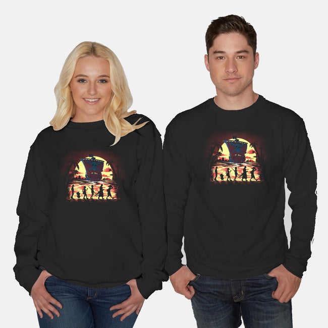 The Fellowship Of The Pirates-Unisex-Crew Neck-Sweatshirt-zascanauta