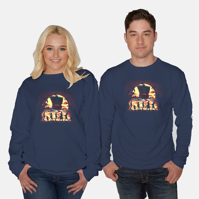 The Fellowship Of The Pirates-Unisex-Crew Neck-Sweatshirt-zascanauta