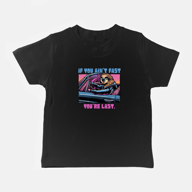 Fast Or Last-Baby-Basic-Tee-glitchygorilla