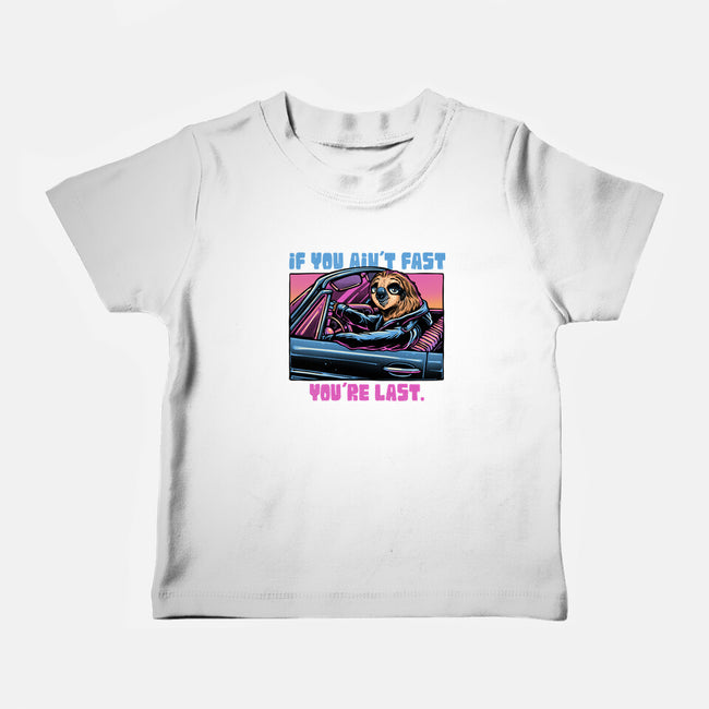 Fast Or Last-Baby-Basic-Tee-glitchygorilla