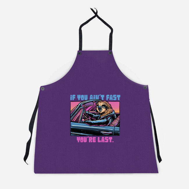Fast Or Last-Unisex-Kitchen-Apron-glitchygorilla