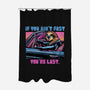 Fast Or Last-None-Polyester-Shower Curtain-glitchygorilla