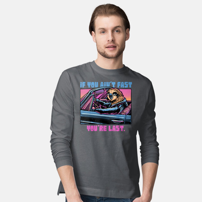 Fast Or Last-Mens-Long Sleeved-Tee-glitchygorilla