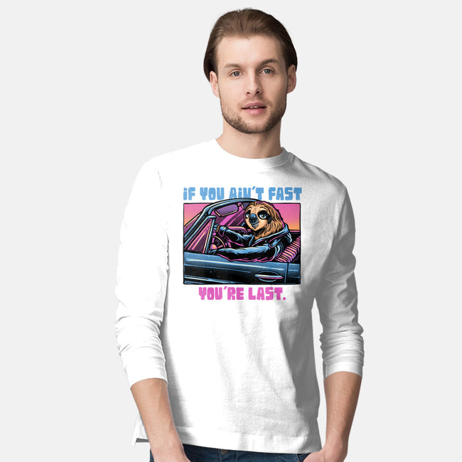 Fast Or Last-Mens-Long Sleeved-Tee-glitchygorilla