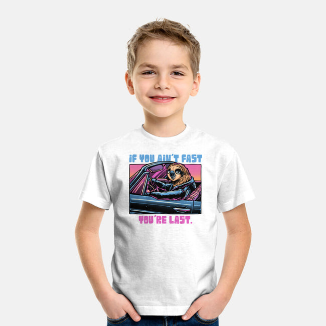 Fast Or Last-Youth-Basic-Tee-glitchygorilla