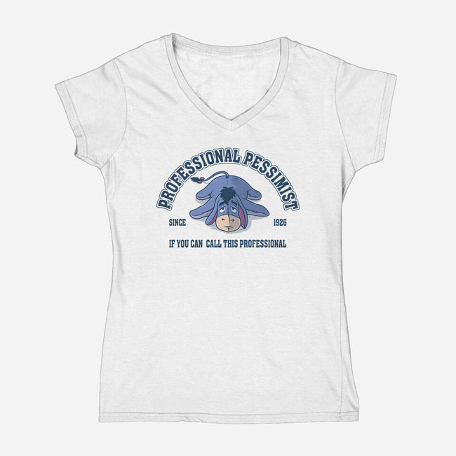 Professional Pessimist-Womens-V-Neck-Tee-erion_designs