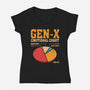 Gen-X Emotional Chart-Womens-V-Neck-Tee-erion_designs