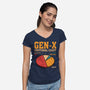 Gen-X Emotional Chart-Womens-V-Neck-Tee-erion_designs
