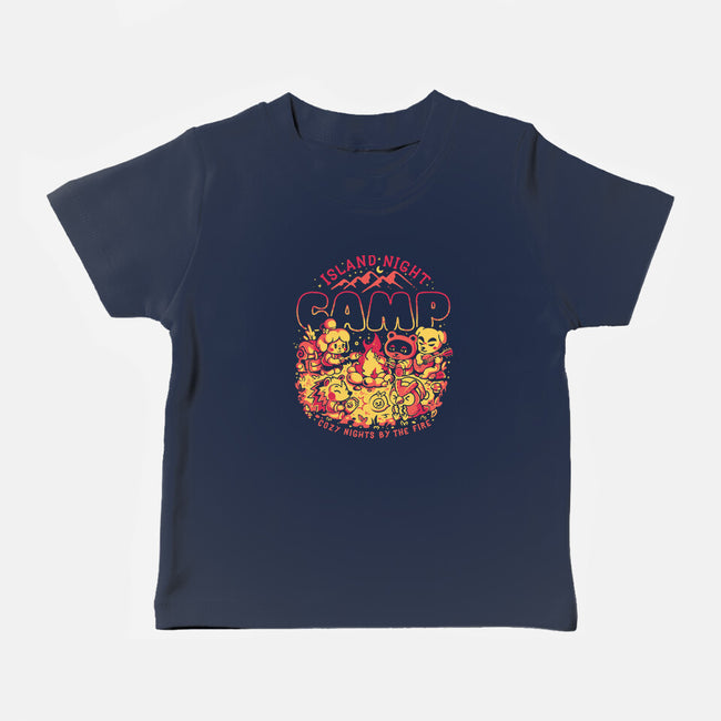 Island Night Camp-Baby-Basic-Tee-Arigatees