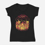 Island Night Camp-Womens-V-Neck-Tee-Arigatees