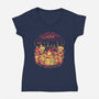 Island Night Camp-Womens-V-Neck-Tee-Arigatees