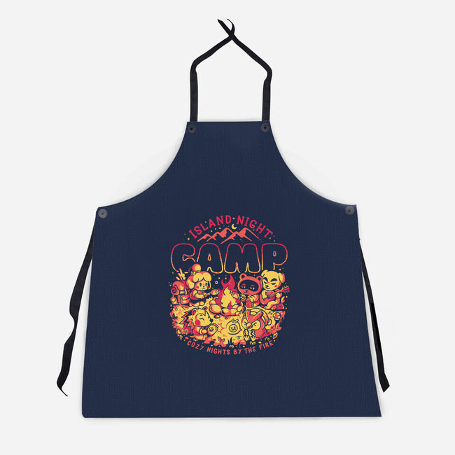 Island Night Camp-Unisex-Kitchen-Apron-Arigatees