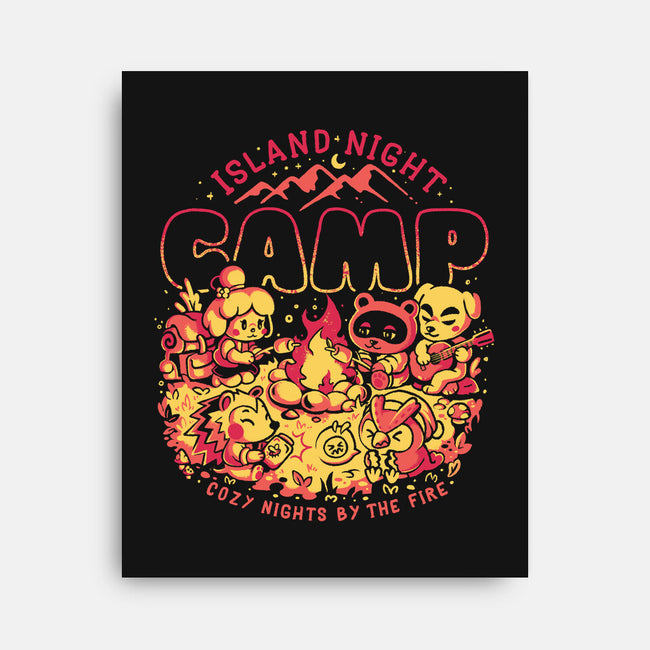 Island Night Camp-None-Stretched-Canvas-Arigatees