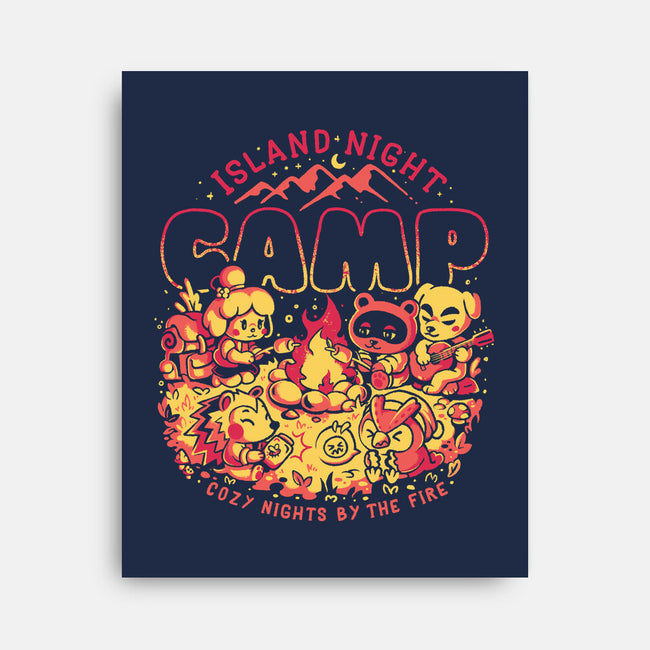 Island Night Camp-None-Stretched-Canvas-Arigatees