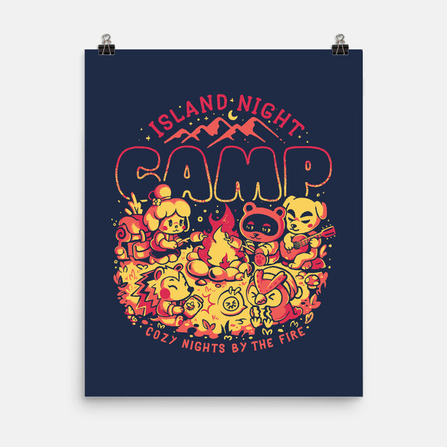 Island Night Camp-None-Matte-Poster-Arigatees