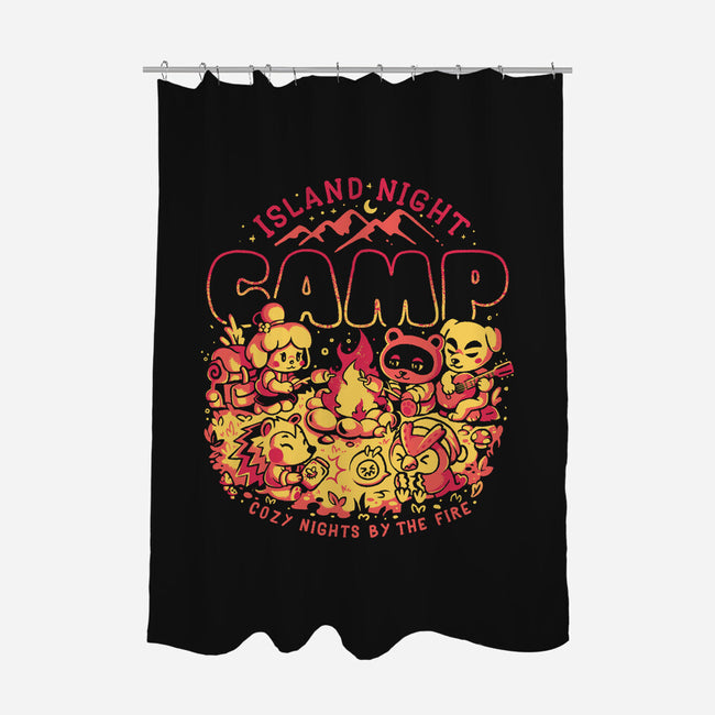 Island Night Camp-None-Polyester-Shower Curtain-Arigatees