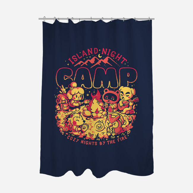 Island Night Camp-None-Polyester-Shower Curtain-Arigatees