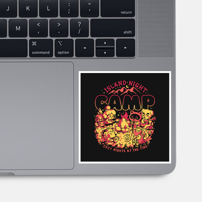 Island Night Camp-None-Glossy-Sticker-Arigatees