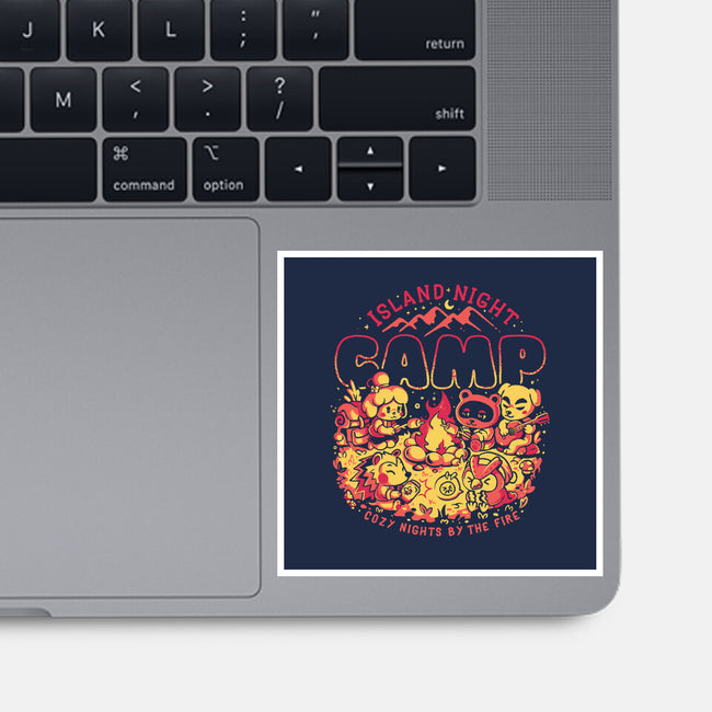 Island Night Camp-None-Glossy-Sticker-Arigatees