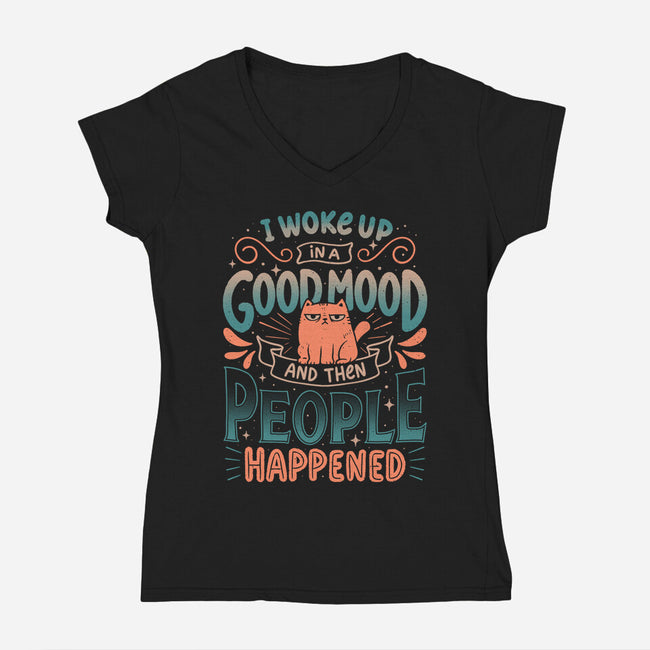 Then People Happened-Womens-V-Neck-Tee-koalastudio