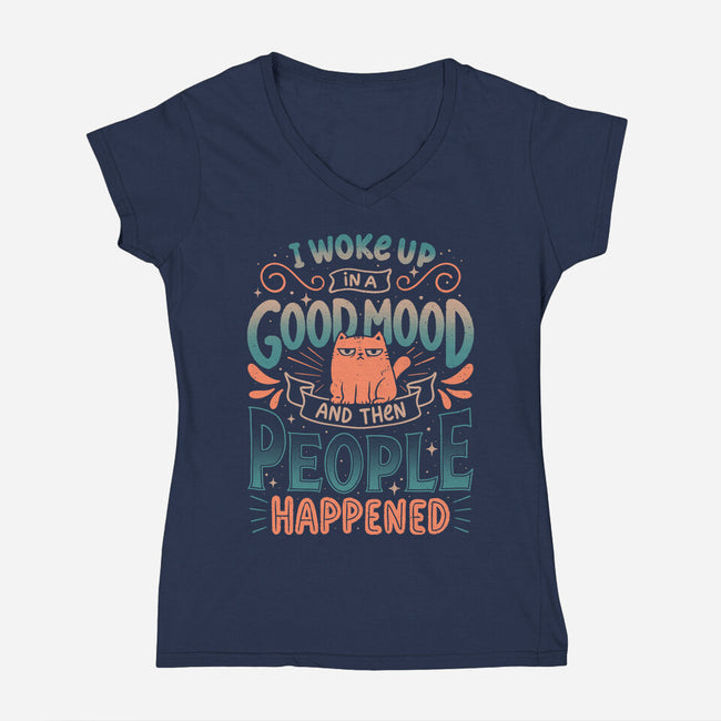 Then People Happened-Womens-V-Neck-Tee-koalastudio