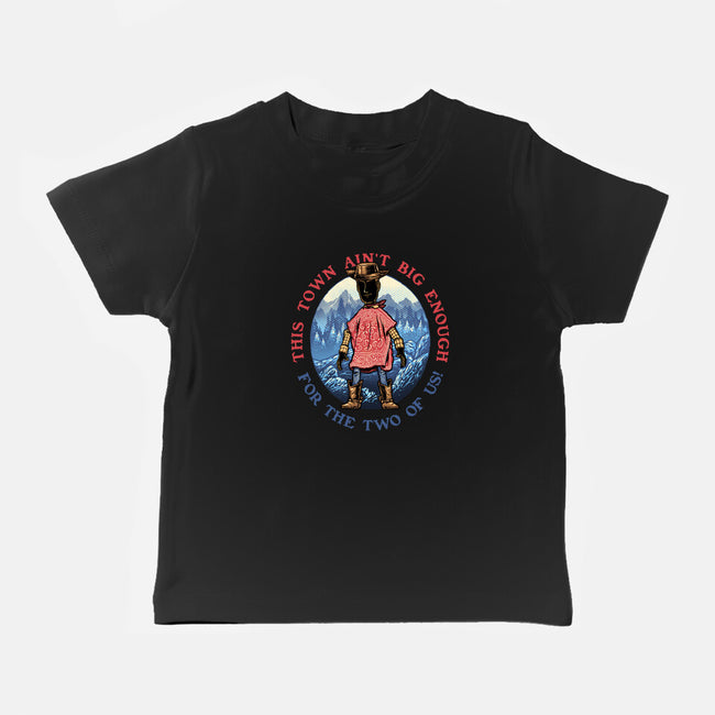 Duel In The Town-Baby-Basic-Tee-glitchygorilla