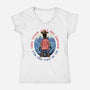 Duel In The Town-Womens-V-Neck-Tee-glitchygorilla