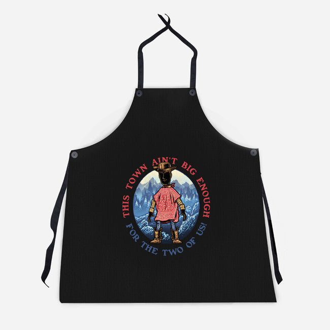 Duel In The Town-Unisex-Kitchen-Apron-glitchygorilla