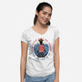 Duel In The Town-Womens-V-Neck-Tee-glitchygorilla