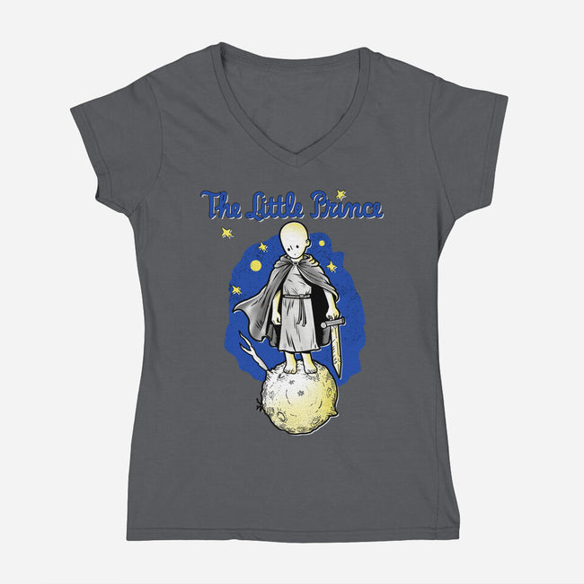 Egg The Little Prince-Womens-V-Neck-Tee-palmstreet